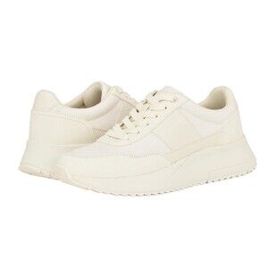 Calvin Klein Womens 5.5 M Ivory White Pippy Lace Up Casual Sneakers DISPLAY FA5
